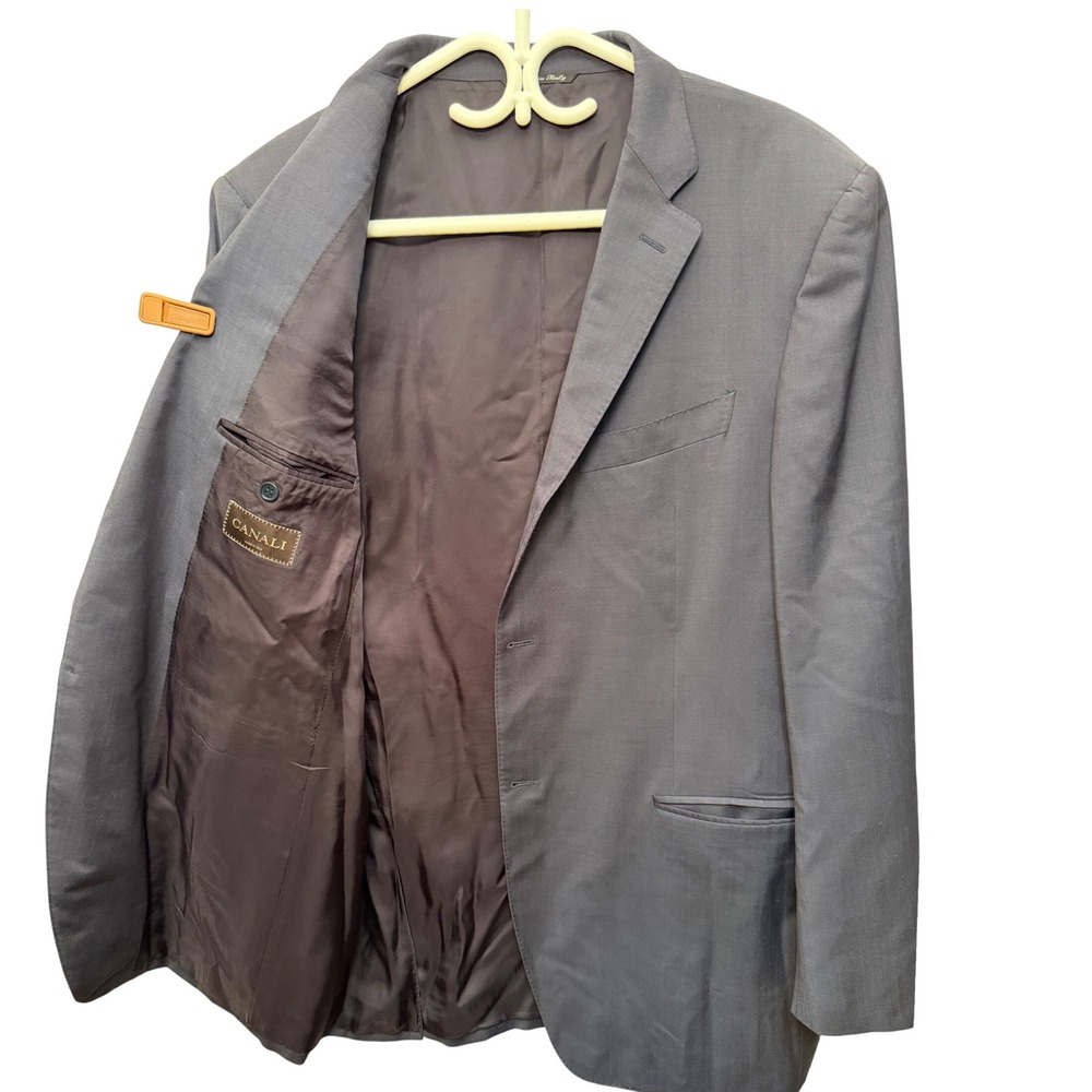 Canali Harry Rosen Mens 56 Blue Pure Wool 2 Button Blazer Sport Coat ITL